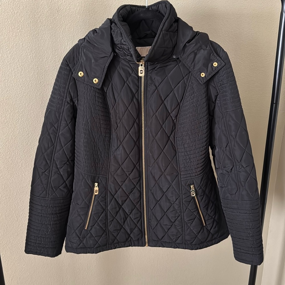 Michael Kors quilted hooded jacket women’s xl